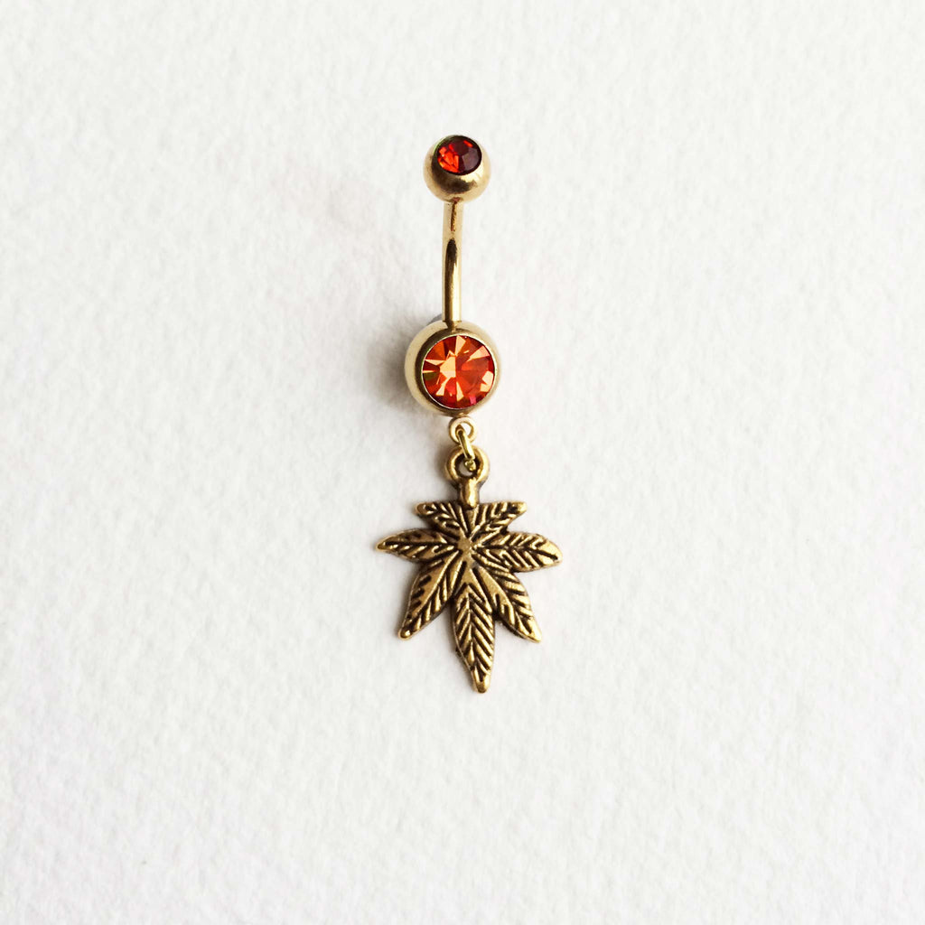 gold belly button ring body jewelry navel