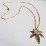 gold weed necklace jewelry