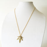 gold weed necklace jewelry