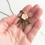 weed jewelry necklace marijuana gift