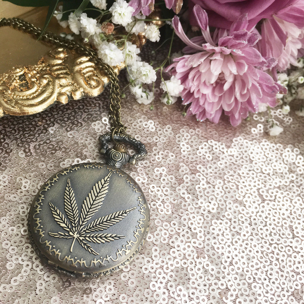 Cannabis Leaf Pocketwatch
