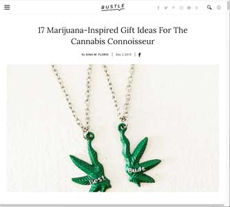 bustle - marijuana gifts best buds necklace