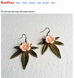 buzz feed - stoner gifts weed earring