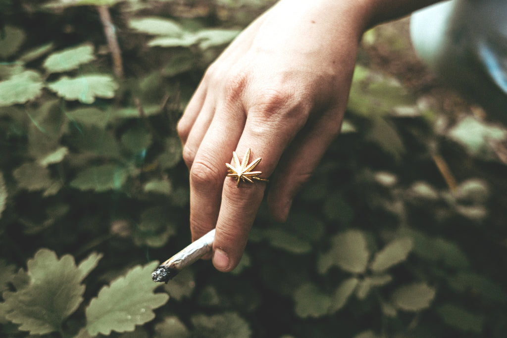 Gold Cannabis Ring