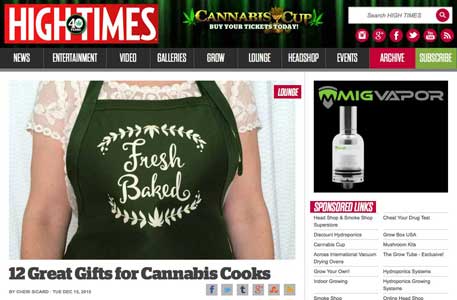high times cannabis chef apron