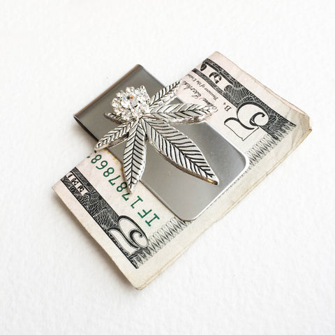 weed gift mens money clip wedding