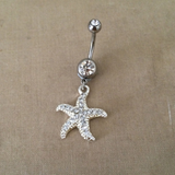 cute belly button piercing starfish beach belly ring