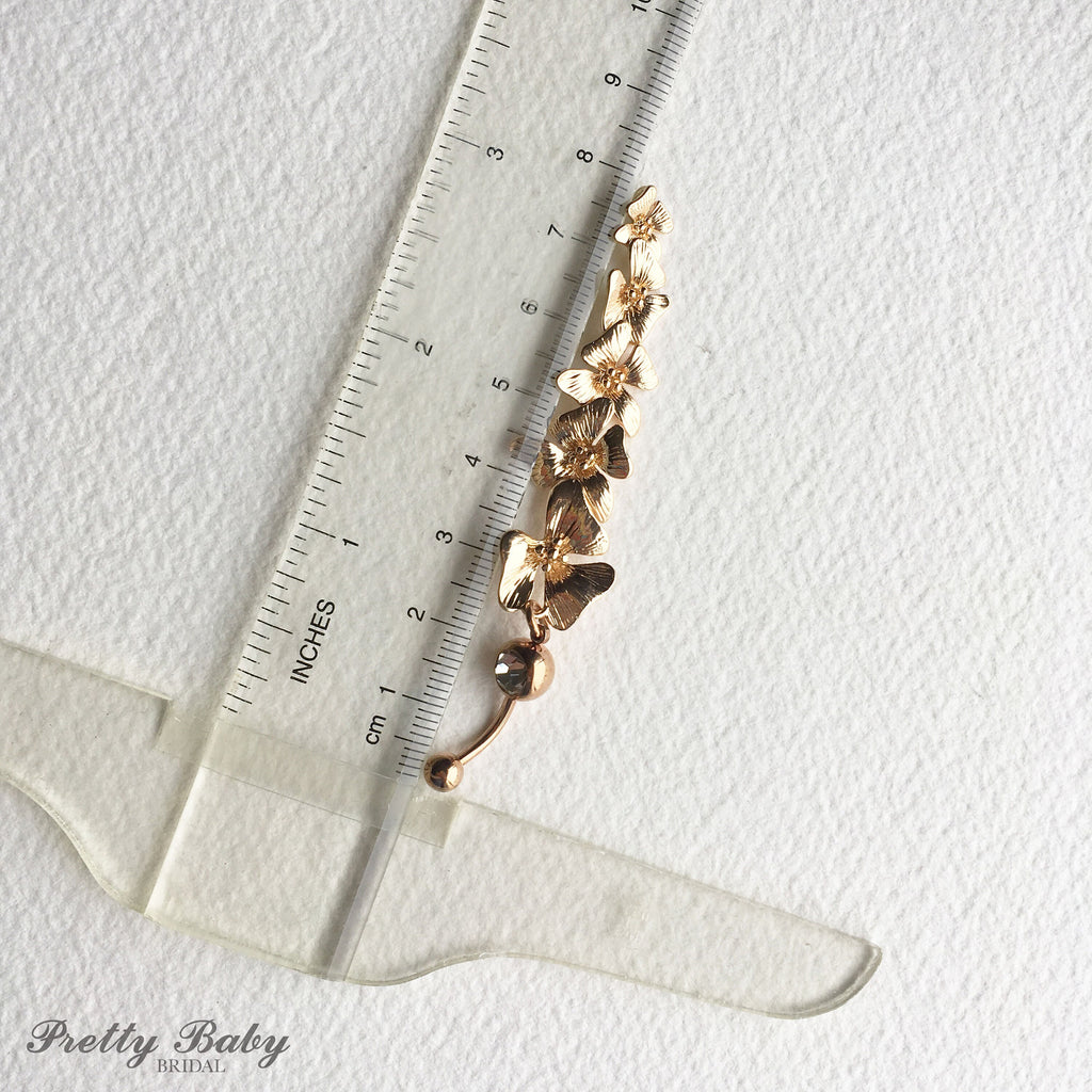 24k Gold Orchid Belly Ring – Smokies Toke Couture