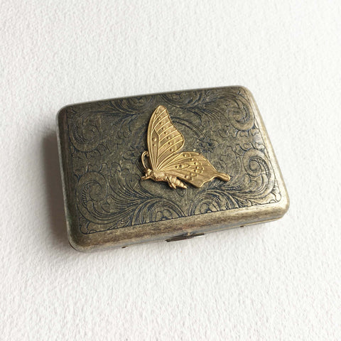 stoner gift, cigarette case butterfly