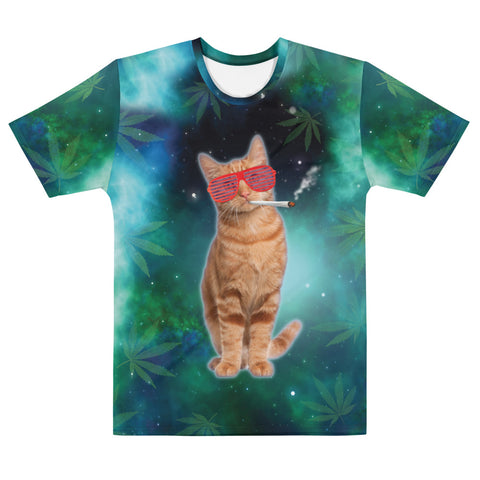Stoner Cat Galaxy Funny Weed T Shirt