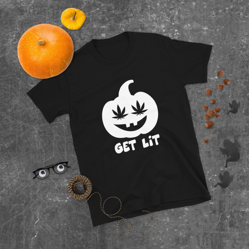 Get Lit - Stoner Halloween Pumpkin T Shirt