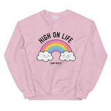High on Life and Weed Rainbow Kawaii Sweatshirt