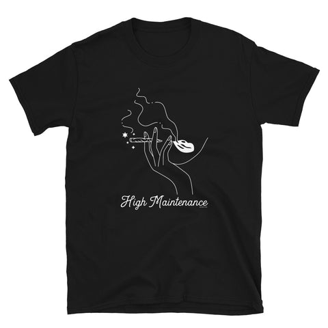 High Maintenance Minimalist Weed T Shirt - Dark