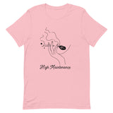 High Maintenance Minimalist Cannabis T Shirt - Pastels