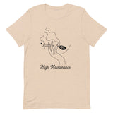 High Maintenance Minimalist Cannabis T Shirt - Pastels
