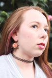 Marijuana Rose Earring - Bronze & Lilac