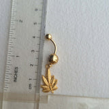 gold belly button ring body jewelry navel 24k
