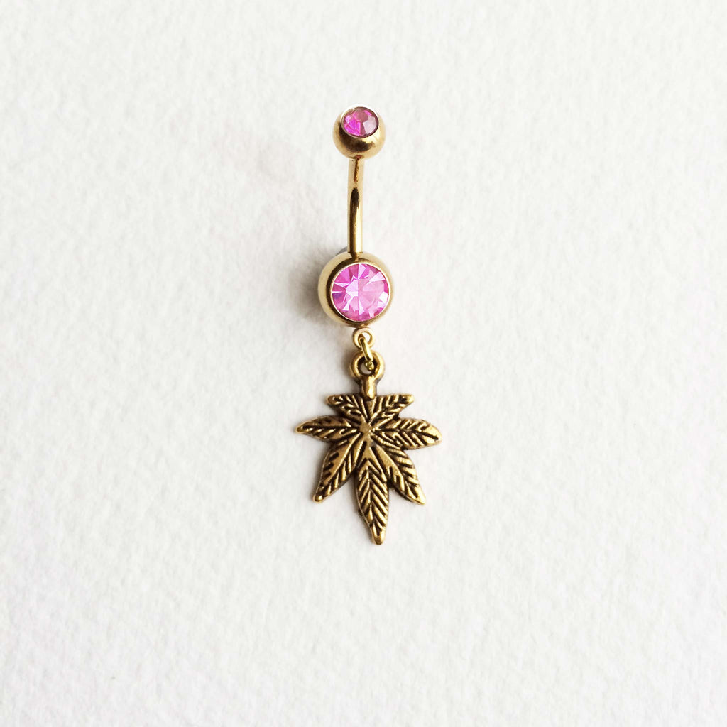 gold belly button ring body jewelry navel 