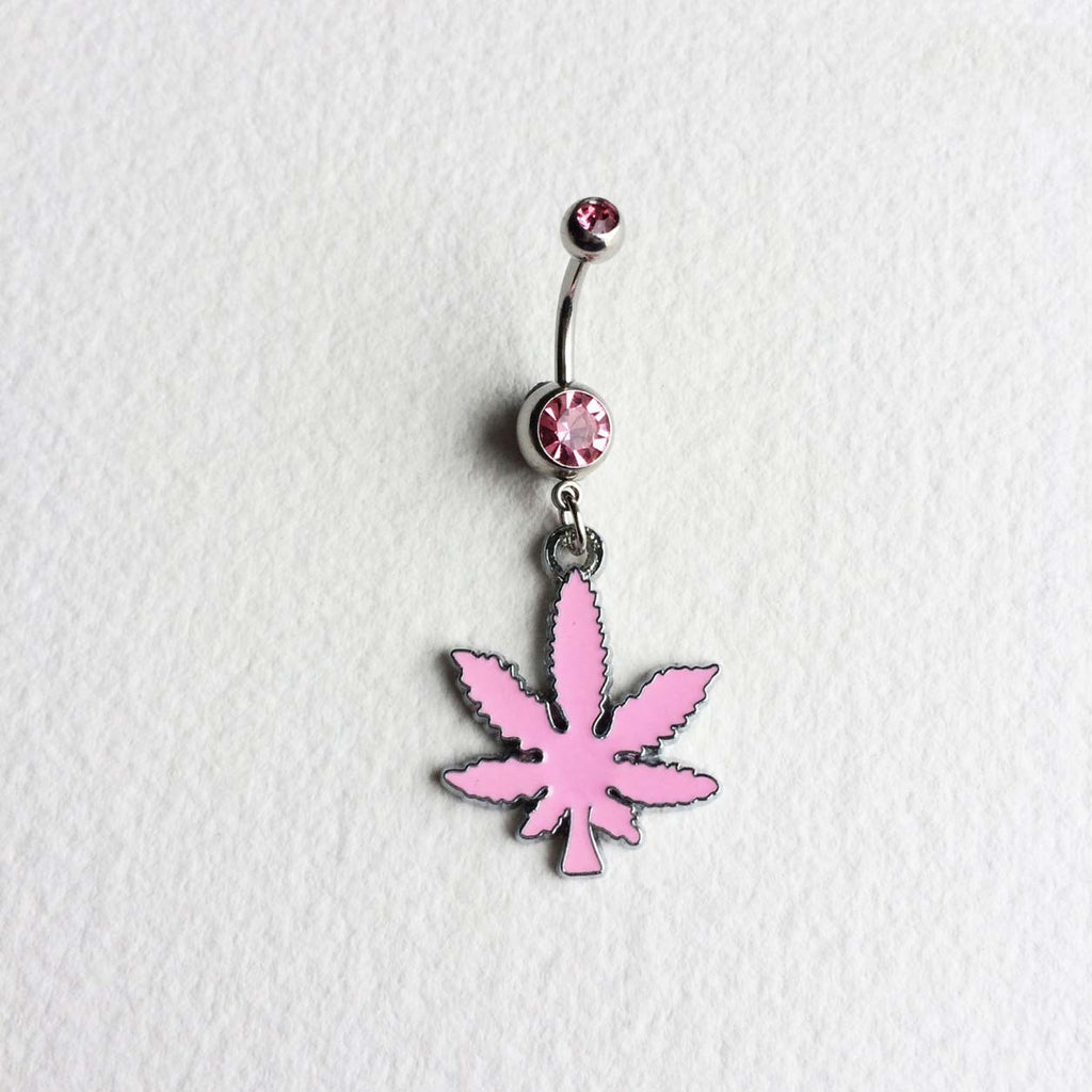 Weed leaf deals belly button piercing
