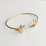 gold weed cannabis bracelet weed wedding