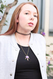 weed necklace stoner gift purple