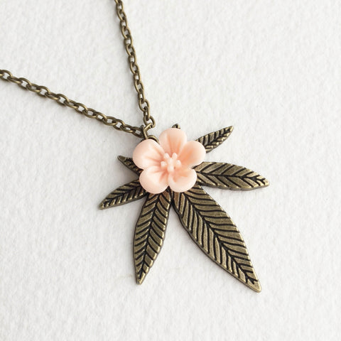 weed jewelry necklace marijuana gift