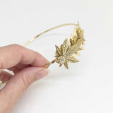 gold weed wedding headpiece